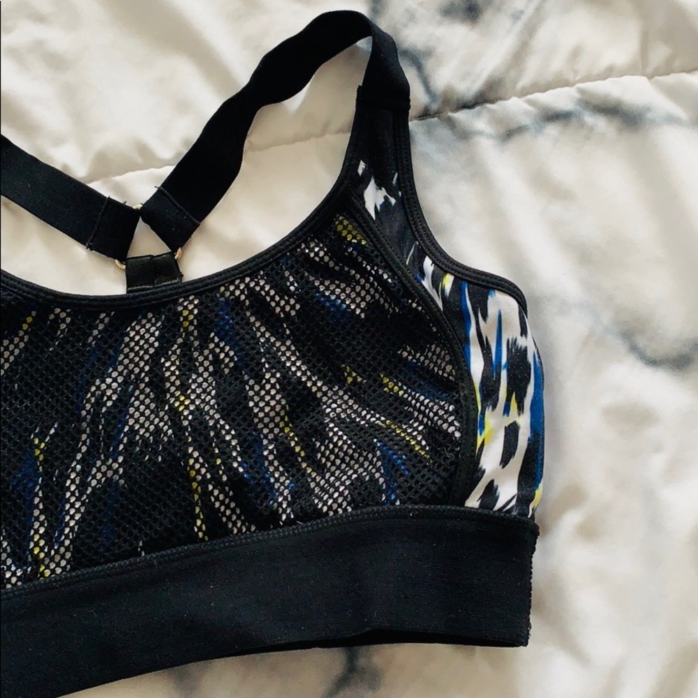 Black/Multi Colour Razorback Sports Bra - Picture 2 of 8